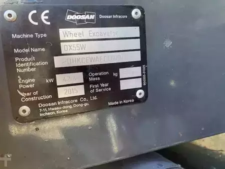 Mobil gravemaskin 2015 Doosan DX 55 W (20)