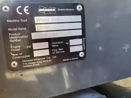 Pyöräkaivinkoneet  2015 Doosan DX 55 W (20)