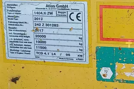 Escavatori gommati 2017 Atlas 1404 K ZW (3)