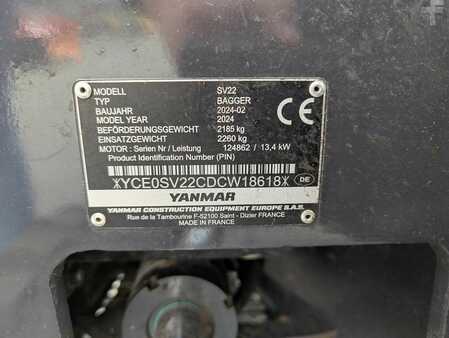 Mini kotrógép 2024 Yanmar SV 22 (9)