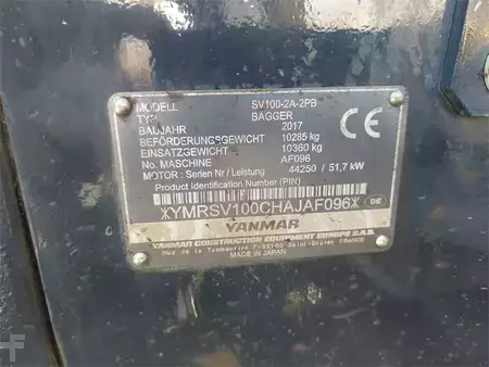 Koparki gąsienicowe 2017 Yanmar SV 100-2PB (13)