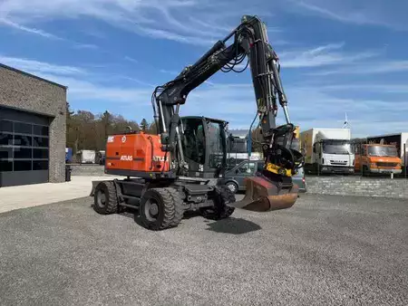 Pelle sur pneus 2020 Atlas 175 W SR Mobilbagger Engcon OQ65 Oilquick. (4)