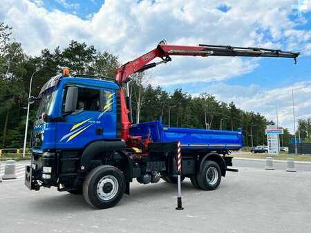 MAN TGS 4x4 18.360 FASSI 155 EURO 5 Kipper Kran