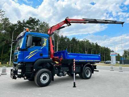 MAN TGS 4x4 18.360 FASSI 155 EURO 5 Kipper Kran Cran