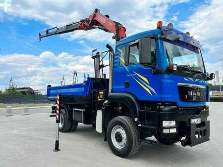 MAN TGS 4x4 18.360 FASSI 155 EURO 5 Kipper Kran Cran