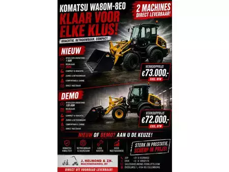 Hjullaster 2026 Komatsu WA80M-8E0 NIEUW / DEMO (2)