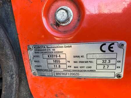 Mini kotrógép 2017 Kubota KX 019-4 (15)