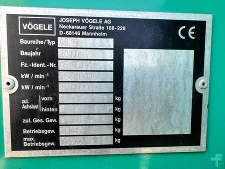 Wheeled pavers 2003 VÖGELE Super 1900 Typ: 06.19 (8)