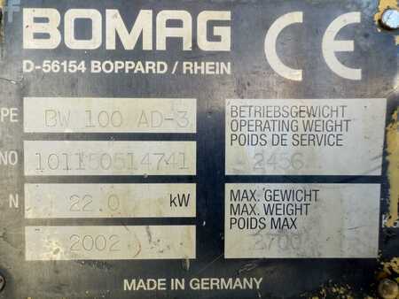 Tandemové válce 2002 BOMAG BW 100 AD-3 (7)