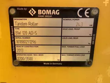 Tandemruller 2013 BOMAG BW 120 AD-5 (7)