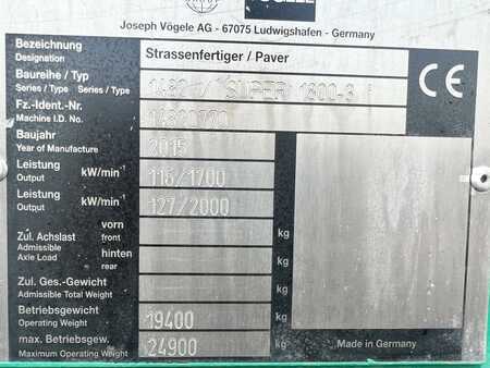 Finitrici gommate 2015 VÖGELE Super 1800-3 i (9)