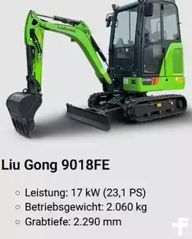 Mini-koparki 2026 LiuGong 9018 FE vollelektrisch 2.060 kg (1)