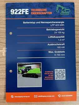 Rupsgraafmachines 2025 LiuGong 922 FE vollelektrisch, 24.100 kg (4)