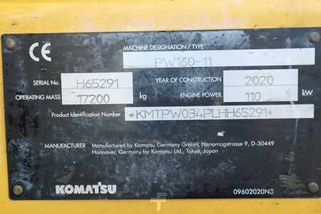 Escavadora de rodas 2020 Komatsu PW160-11 | ENGCON TILTROTATOR | BUCKET | TRAILER H (20)