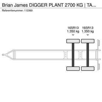 Pozostałe 2024 Brian James DIGGER PLANT 2700 KG | TANDEM AXLE | MACHINE TRANS (20)