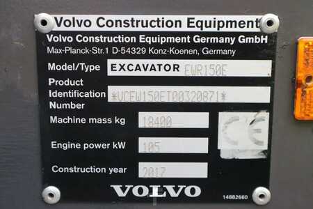 Pelle sur pneus 2017 Volvo EWR 150 E | ROTOTILT | BUCKET | TRAILER HYDR (20)