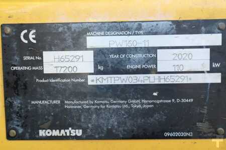 Mobilbagger 2020 Komatsu PW160-11 | ENGCON TILTROTATOR | BUCKET | TRAILER H (20)