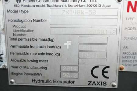 Mobilbagger 2014 Hitachi ZX 140 W-5B | ENGCON | BUCKET | AIRCO (20)