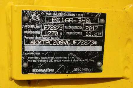 Mini-koparki 2017 Komatsu PC16 R-3HS | 3X BUCKET | QUICK COUPLER | SWING BOO (19)