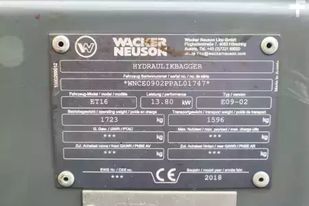 Minibagry 2018 Wacker Neuson ET16 | DUTCH LOW HOURS | 3 BUCKETS | HYDR. QC (20)