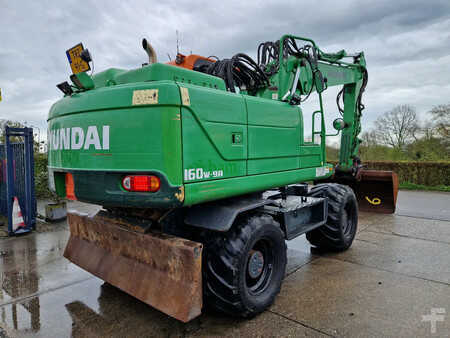 Excavadoras de ruedas 2015 Hyundai Robex 160W-9A met 6-cilinder Cummins motor (24)