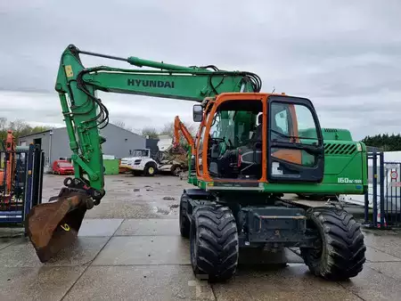 Mobiele graafmachines 2015 Hyundai Robex 160W-9A with 6-cylinder Cummins (18)