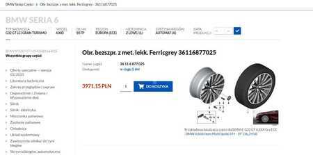 Other 2017 Komplet 4 kół do pojazdu BMW Seria 6' G32 GT LCI Gran Turi (18)