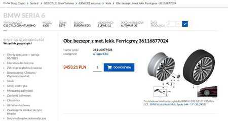 Other 2017 Komplet 4 kół do pojazdu BMW Seria 6' G32 GT LCI Gran Turi (20)