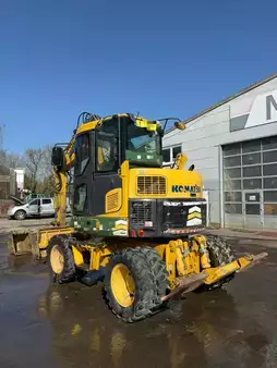 Mobil gravemaskin 2013 Komatsu PW 98 MR-8 //BJ. 2013/14351H/SW/4 Buckets (3)