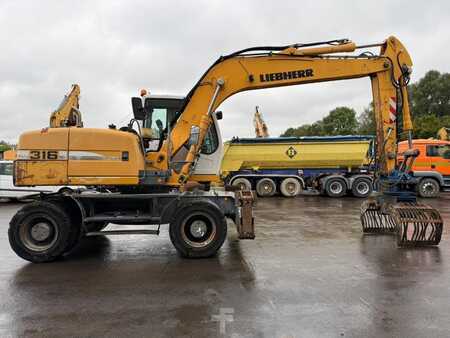 Pelle sur pneus 2008 Liebherr A 316 Litronic **BJ. 2008 * 9635 H/Greifer/ZSA (6)