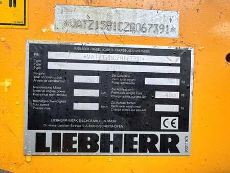 Hjullastare 2021 Liebherr L509 **BJ. 2021 * 1589H/SW/GABEL/Klappschaufel/ZSA (20)