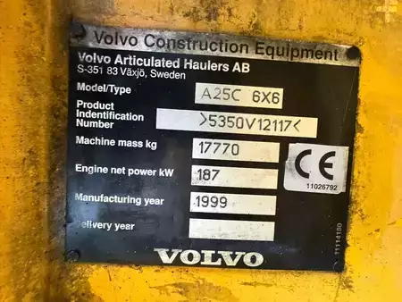 Wywrotki przegubowe 1999 Volvo A 25 C //BJ. 1999/12714H/6X6 (17)