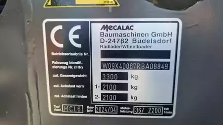 Cargadoras de ruedas 2024 Mecalac MCL 6 (12)