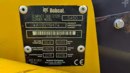 Skrid styr 2016 Bobcat S 450 (8)