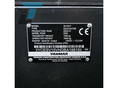 Mini kotrógép 2024 Yanmar SV15VT minigraver 16H!! (20)