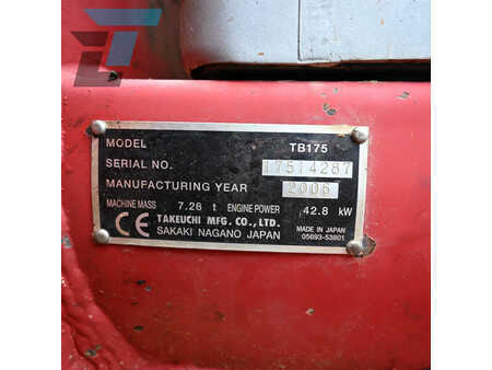 Lánctalpas kotrógép 2006 Takeuchi TB175 Rups graafmachine (13)