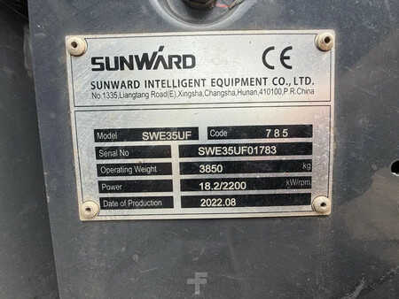 Excavadoras de cadenas 2022 Sunward ZWE35UF Rubsgraafmachine (6)