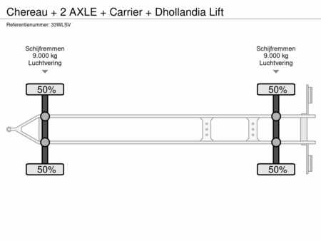Chereau + 2 AXLE + Carrier + Dhollandia Lift