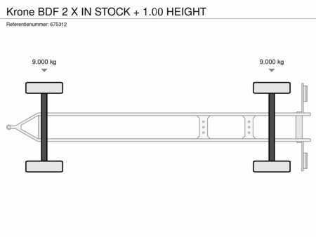 Krone BDF 2 X IN STOCK + 1.00 HEIGHT