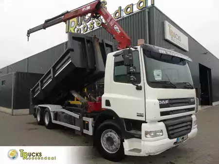 Lastbil 2003 DAF CF 85.380 + MANUAL + HMF 1680 + HYVA + 6X2 (1)