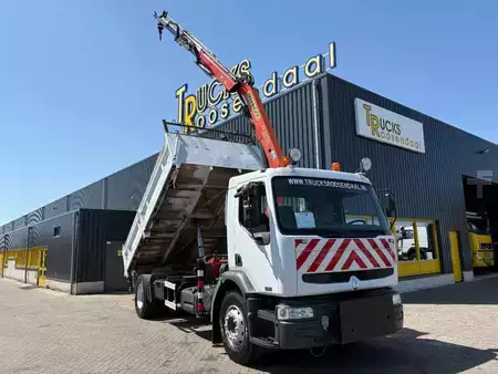 Lastbil 2003 Renault Premium + PALFINGER PK 10000. 2 X EXT. + REMOTE + 3 SIDE TIPPER (1)