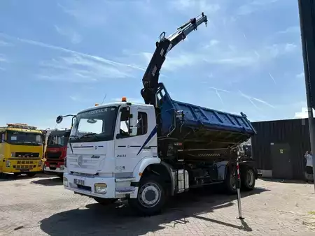 Caminhão 2008 Mercedes-Benz Axor 2633 + HIAB 220 C 3X EXT. + REMOTE + 6X4 + 3 SIDE TIPPER + (5)