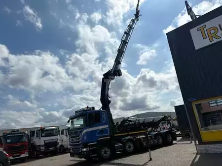 Lastkraftwagen 2014 Scania R  490 + HMF 5020 - 6X EXT. + JIB 5X EXT. + EURO 6 + 3-SIDED TIP (2)