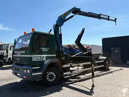 Lastebil 2002 MAN LE 220 B + PALFINGER PK 14080 - 3X EXT + HOOK ARM SYSTEM (4)
