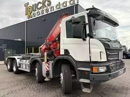 Lastkraftwagen 2015 Scania P 410 + FASSI F 165 - 2X EXT. + 8X4 + HOOK ARM SYSTEM + EURO 6 + (11)