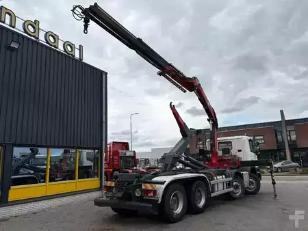 Lastkraftwagen 2015 Scania P 410 + FASSI F 165 - 2X EXT. + 8X4 + HOOK ARM SYSTEM + EURO 6 + (3)