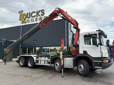 Lastkraftwagen 2015 Scania P 410 + FASSI F 165 - 2X EXT. + 8X4 + HOOK ARM SYSTEM + EURO 6 + (8)