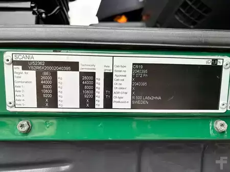 Scania R 500 + V8 + HYDRAULIC + 6X2 + ADJUSTABLE TORQUE PLATE + EURO 5