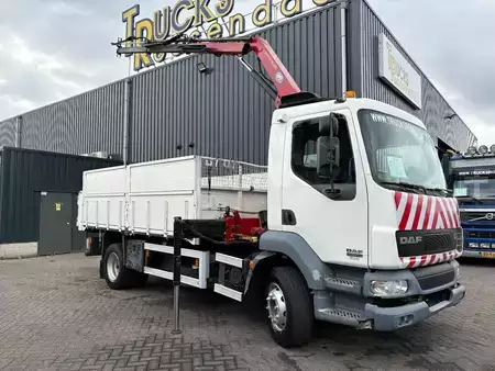 Camion 2006 DAF LF 55.220 + HMF 735 K2 -- 2X EXT. + TIPPER + 3 SEATS + MANUAL + (14)