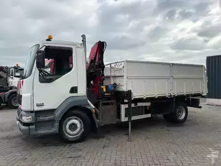 Camion 2006 DAF LF 55.220 + HMF 735 K2 -- 2X EXT. + TIPPER + 3 SEATS + MANUAL + (4)